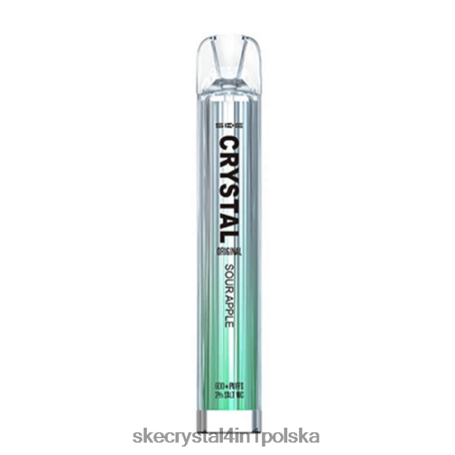 SKE Jednorazowy waporyzator z kryształową sztabką NFLR65 kwaśne jabłko - Ske Vape Refills