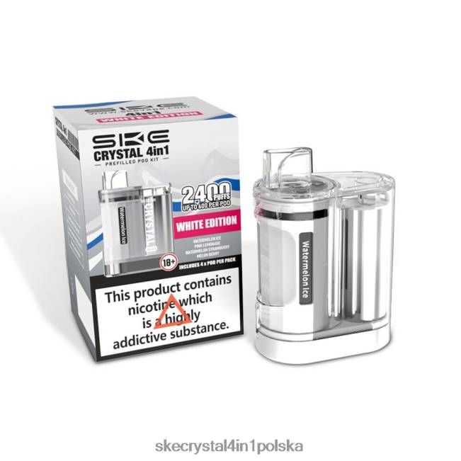 SKE zestaw kapsułek crystal 2400 4 w 1, mieszany NFLR5 wydanie białe - Ske Vape Refills
